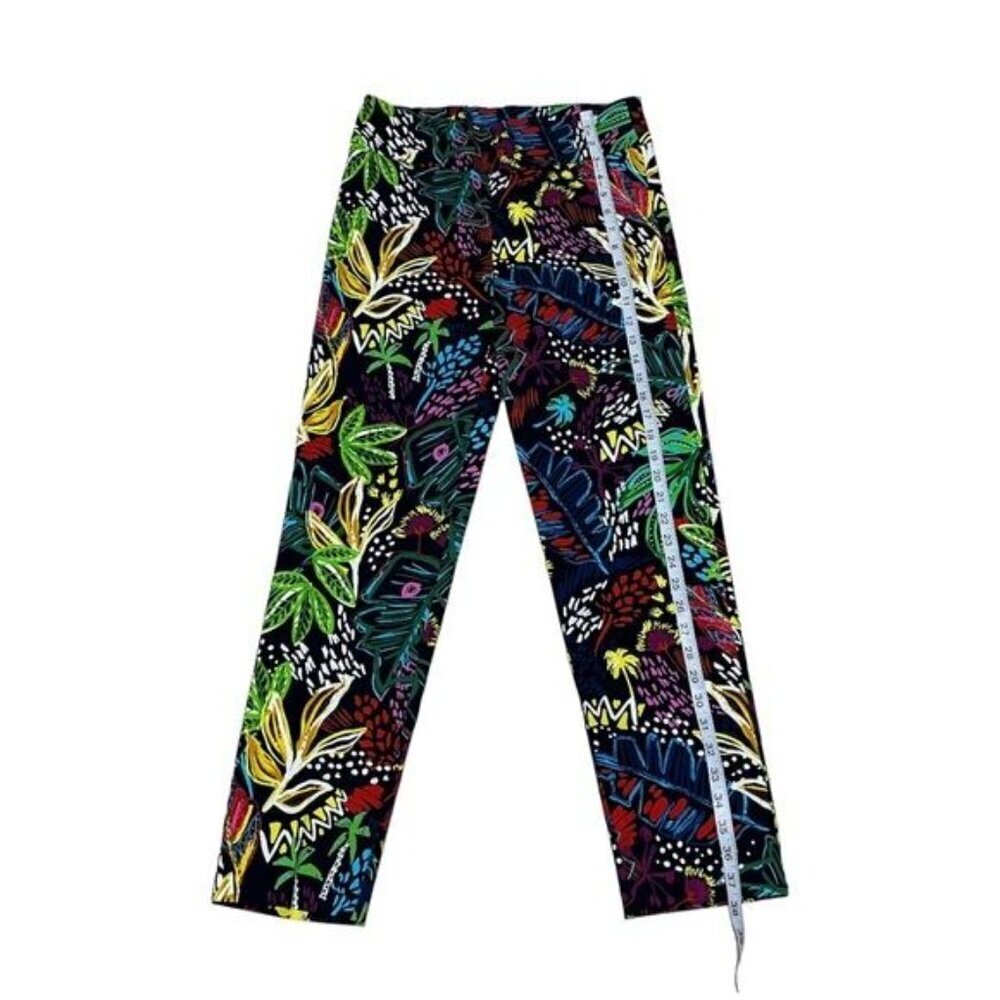 Joseph Ribkoff Black Multicolor Pull On High Rise Stretch Pants Size 8 - Picture 6 of 11